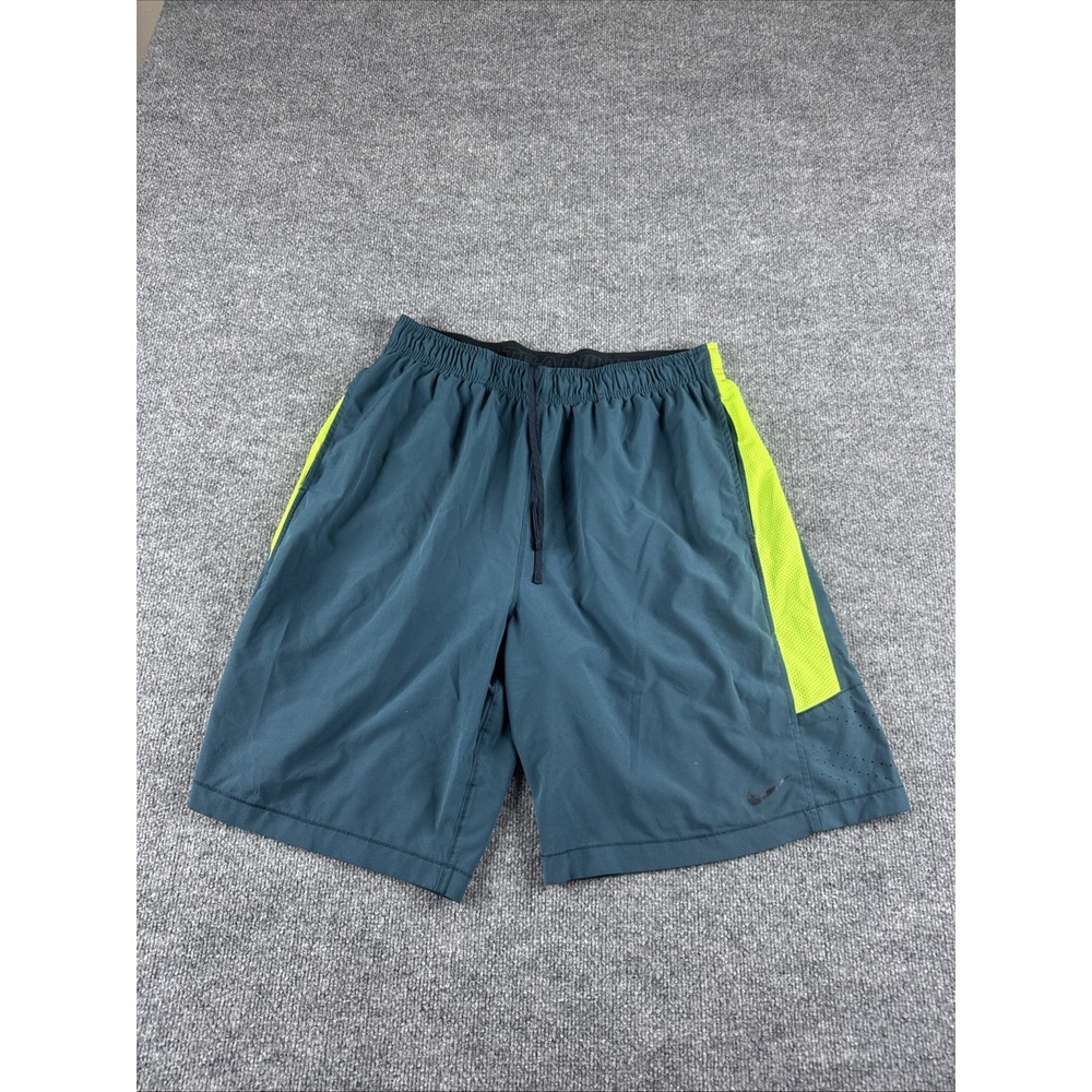 Nike Speedvent Pro Running Shorts Men XL Green 10" Loose Gym Train Hi-Vis 588694